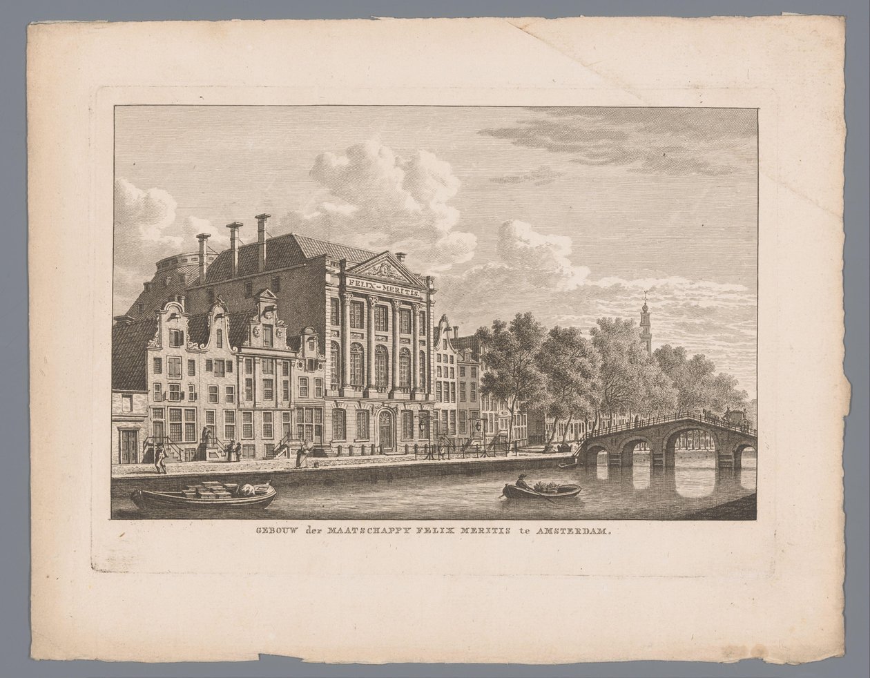 Vue sur Felix Meritis à Amsterdam - Carel Frederik Bendorp (I)