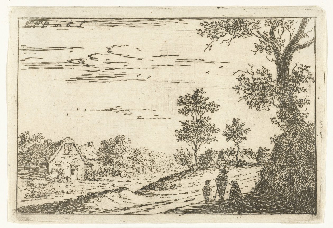 Paysage avec ferme (série de paysages) - Carel Frederik Bendorp (I)