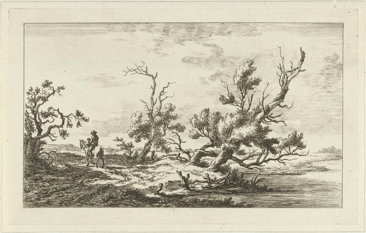 Cavalier dans un paysage - Carel Lodewijk Hansen