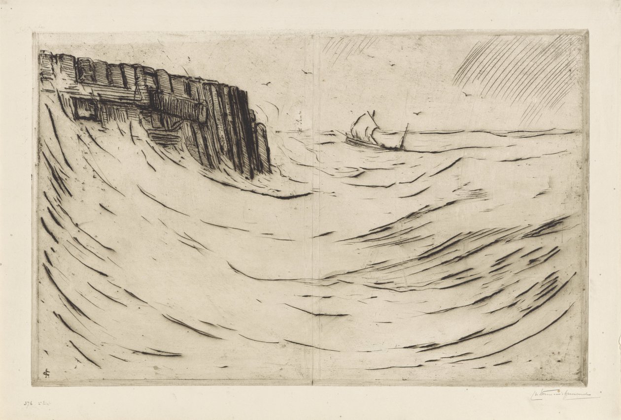 Jetée à Flessingue - Carel Nicolaas Storm van 
