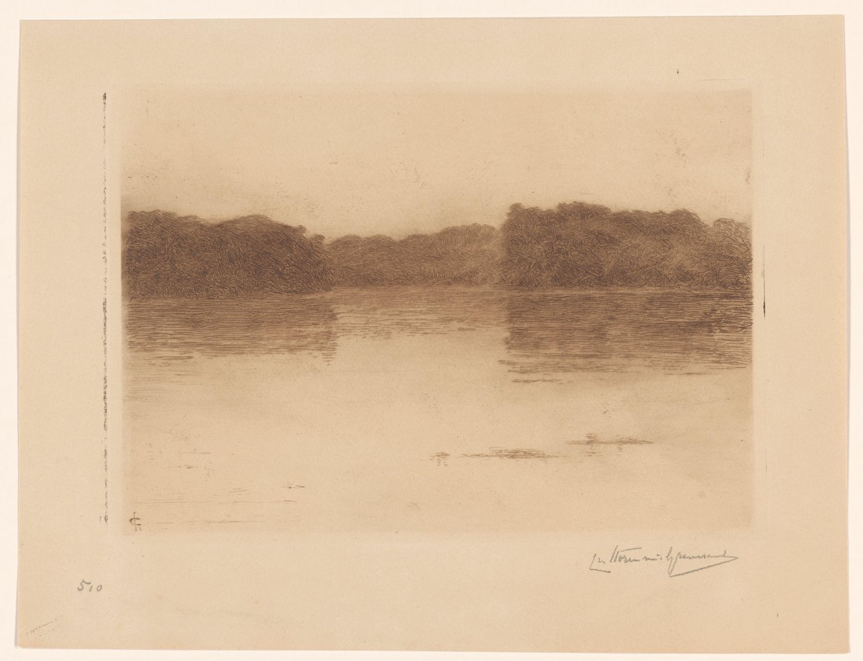 Étang dans la forêt de La Haye au crépuscule - Carel Nicolaas Storm van 