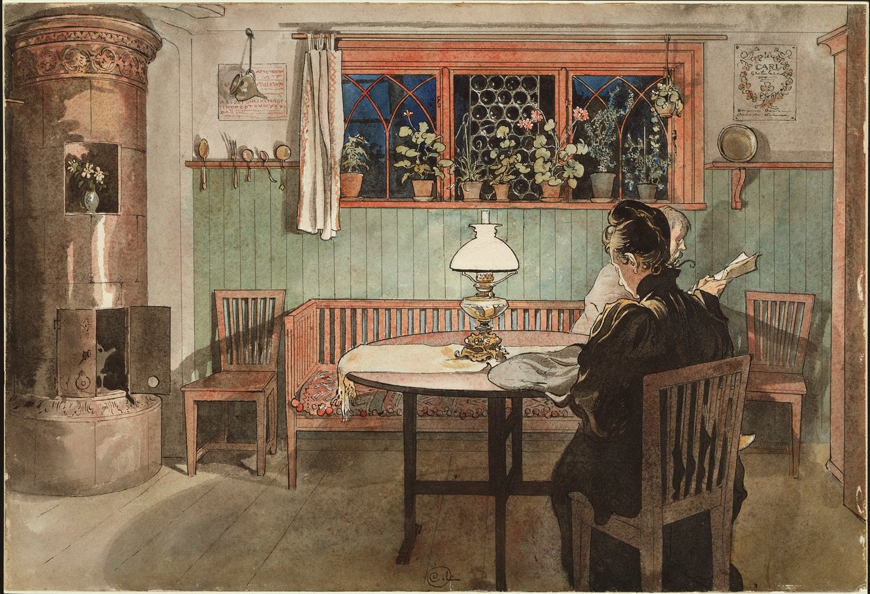 Quand les enfants sont couchés - Carl Larsson