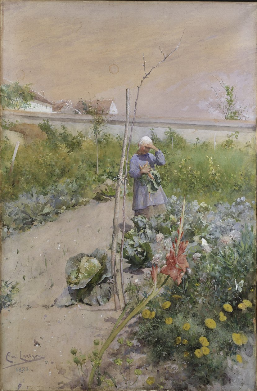 Dans le jardin potager, 1883 - Carl Larsson