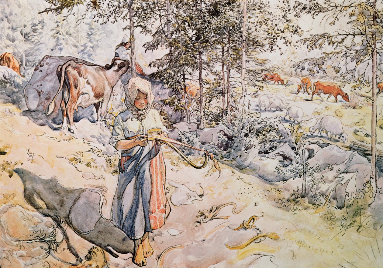 Jeune fille tissant, 1905 - Carl Larsson