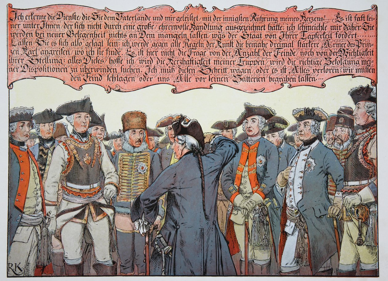 Avant la bataille de Leuthen, 3 décembre 1757 - Carl Röchling