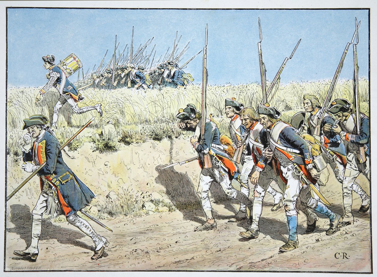En marche rapide de Kustrin, août 1758 - Carl Röchling