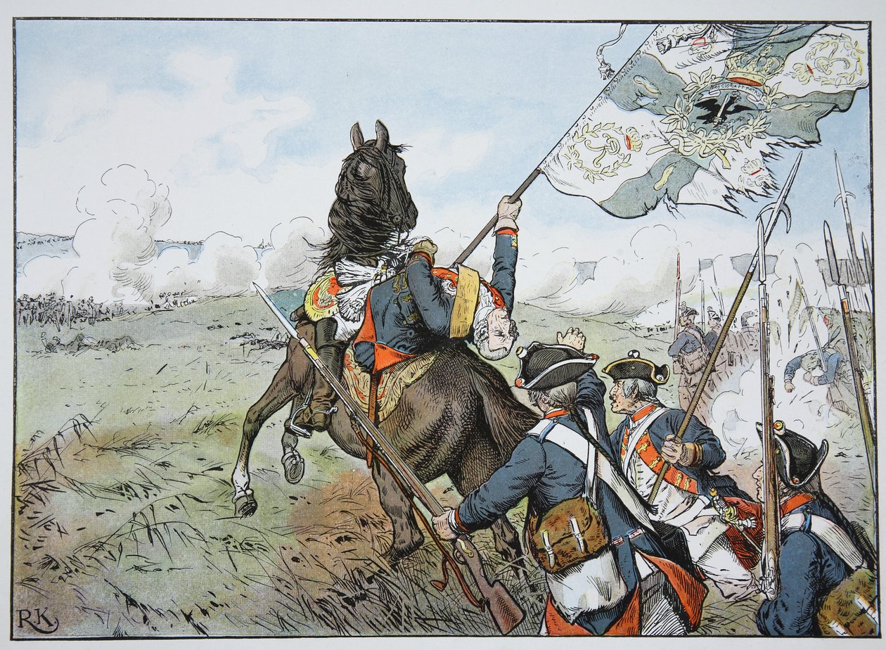 Mort héroïque de Schwerin à Prague, 6 mai 1757 - Carl Röchling