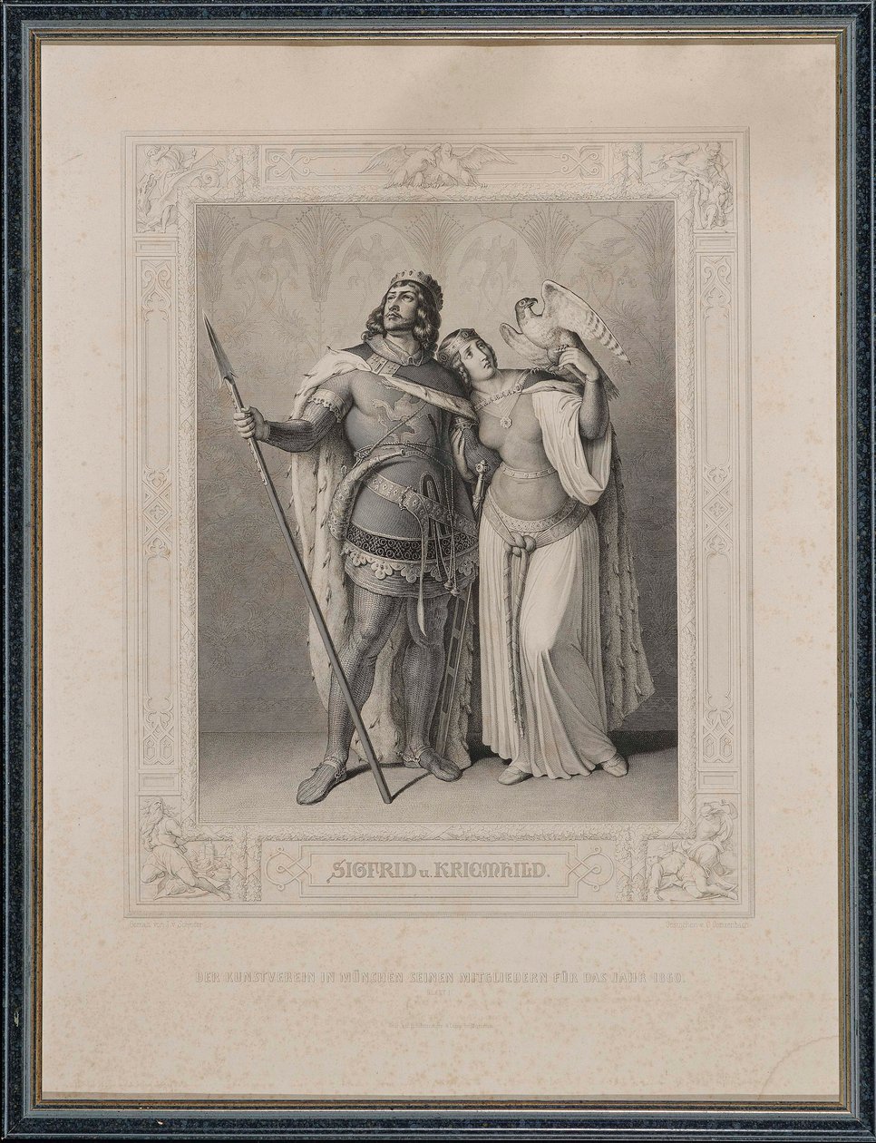 Le Nibelungenlied. Siegfried et Kriemhild, 1860 - Carl Arnold Gonzenbach