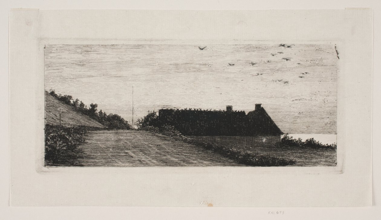 Maisons au bord de la plage. Nuit d