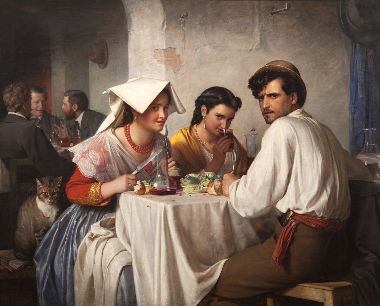 Dans une Osteria Romaine - Carl Bloch