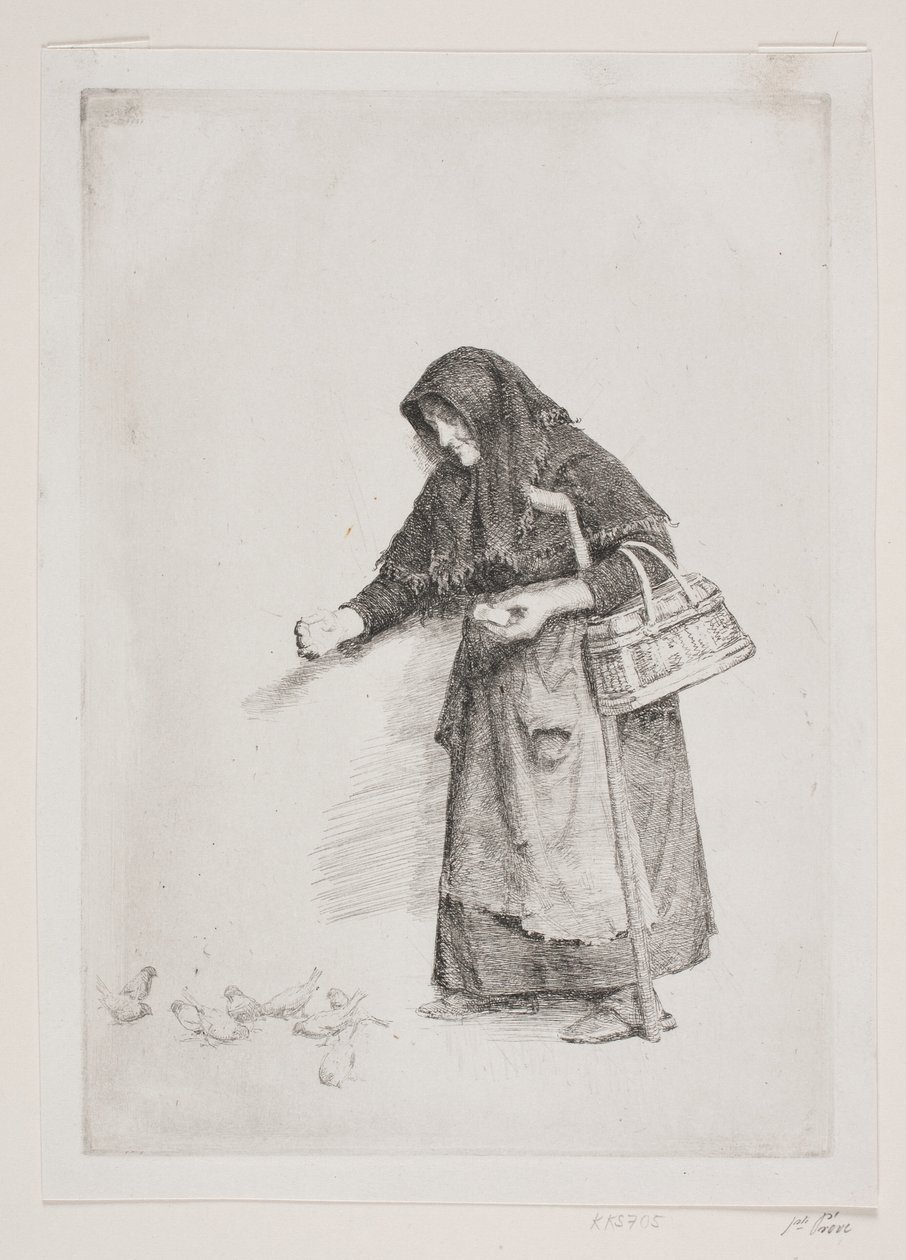 La femme aux moineaux - Carl Bloch