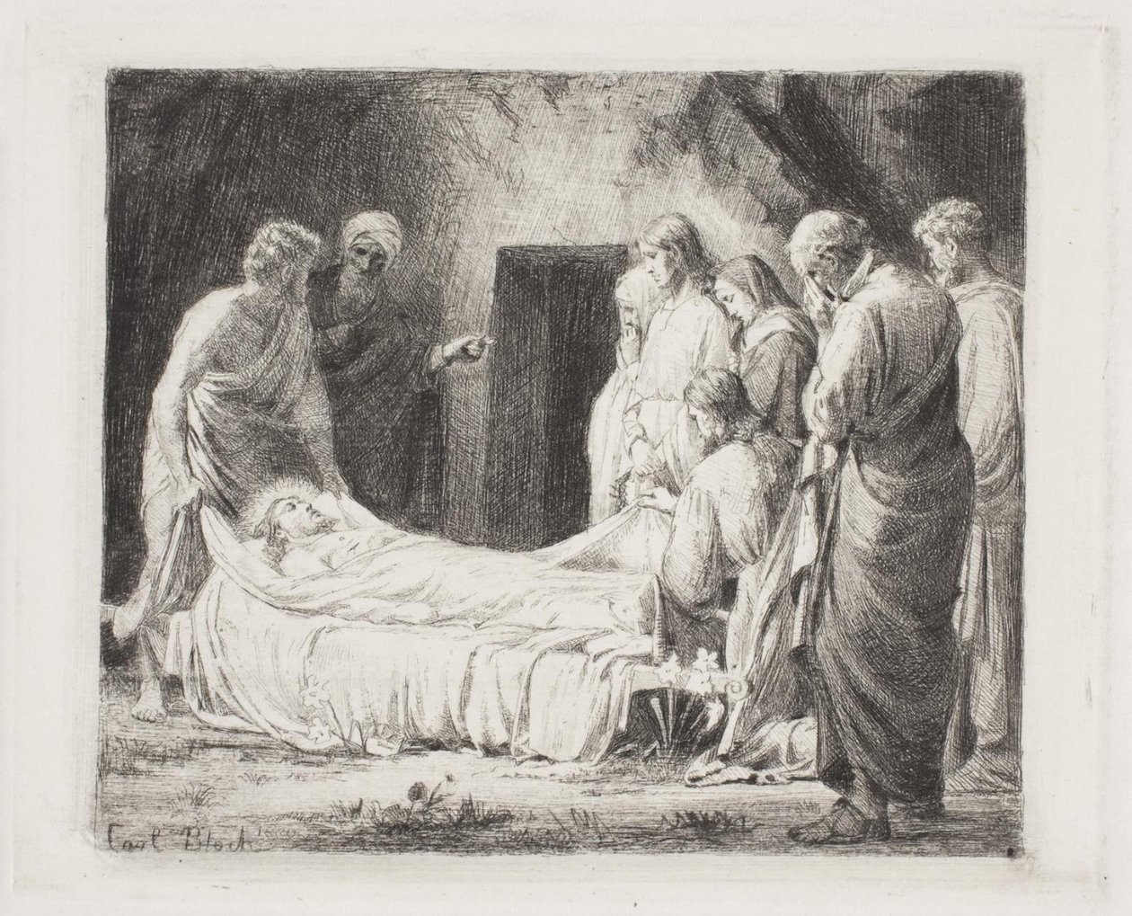 La mise au tombeau du Christ - Carl Bloch