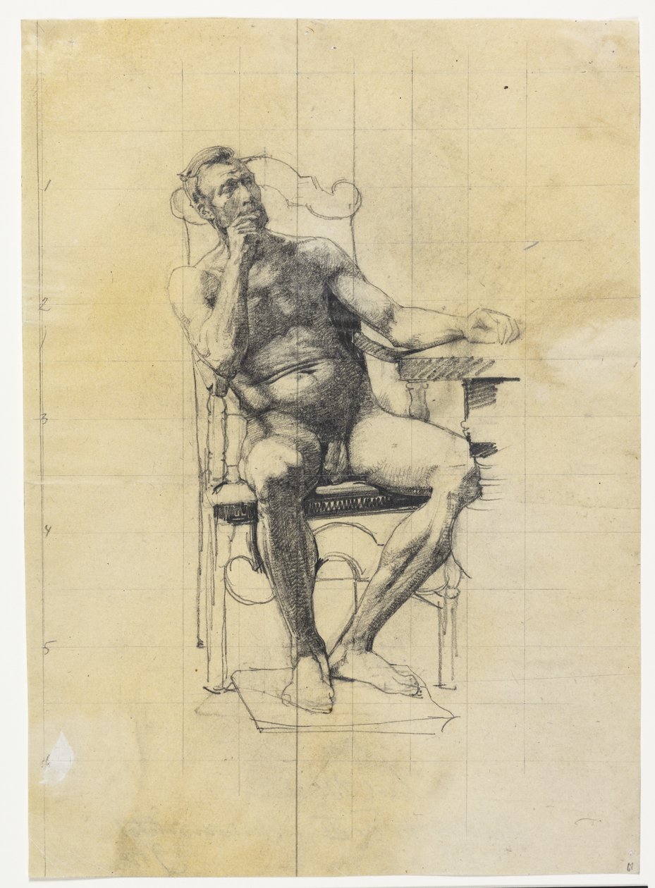 Figure de modèle masculin. Étude pour la figure de Frédéric III sur le tableau de l