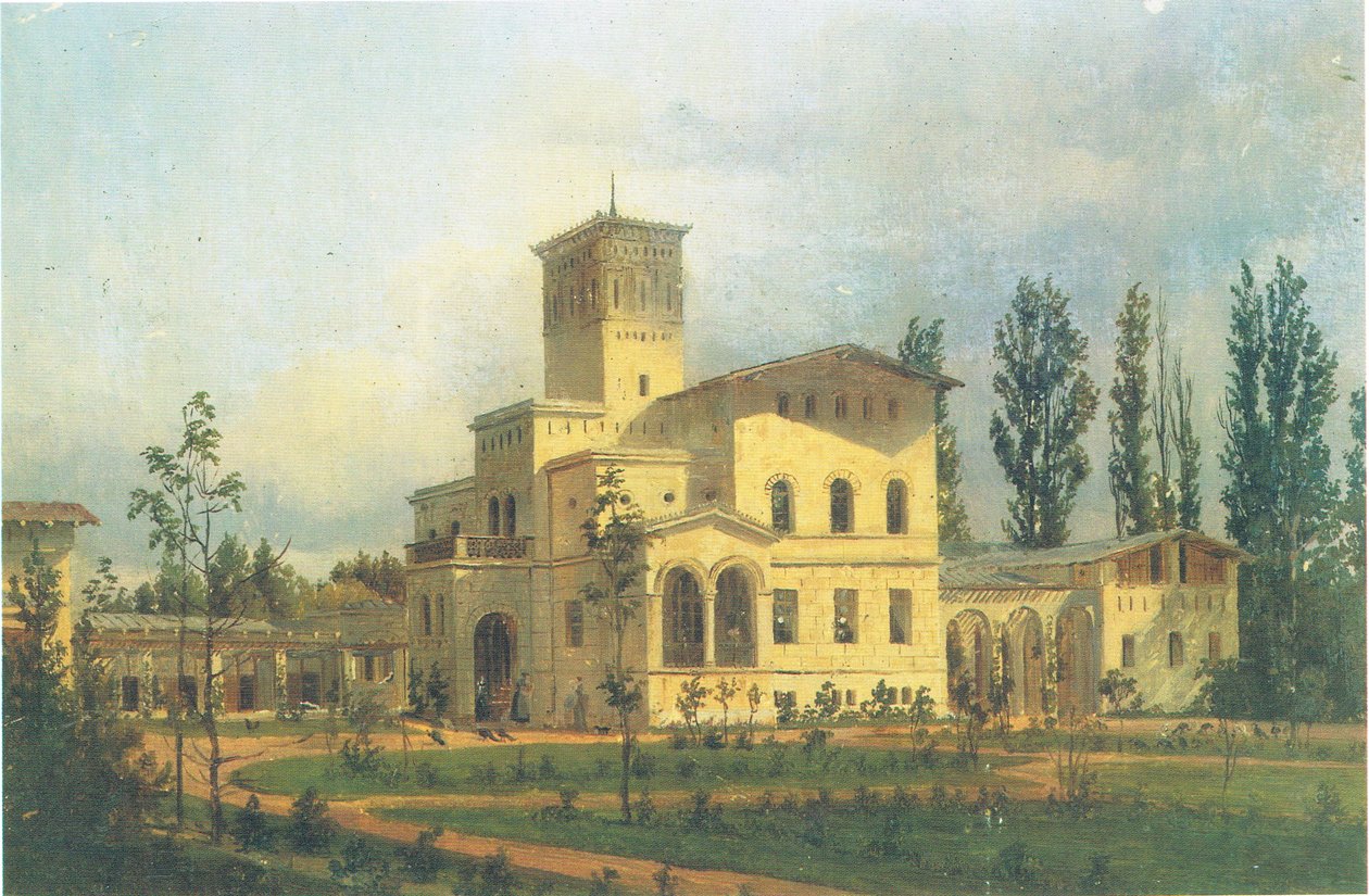 Vue sur le bâtiment des faisans près du Schloss Charlottenhof - Carl Daniel Freydanck