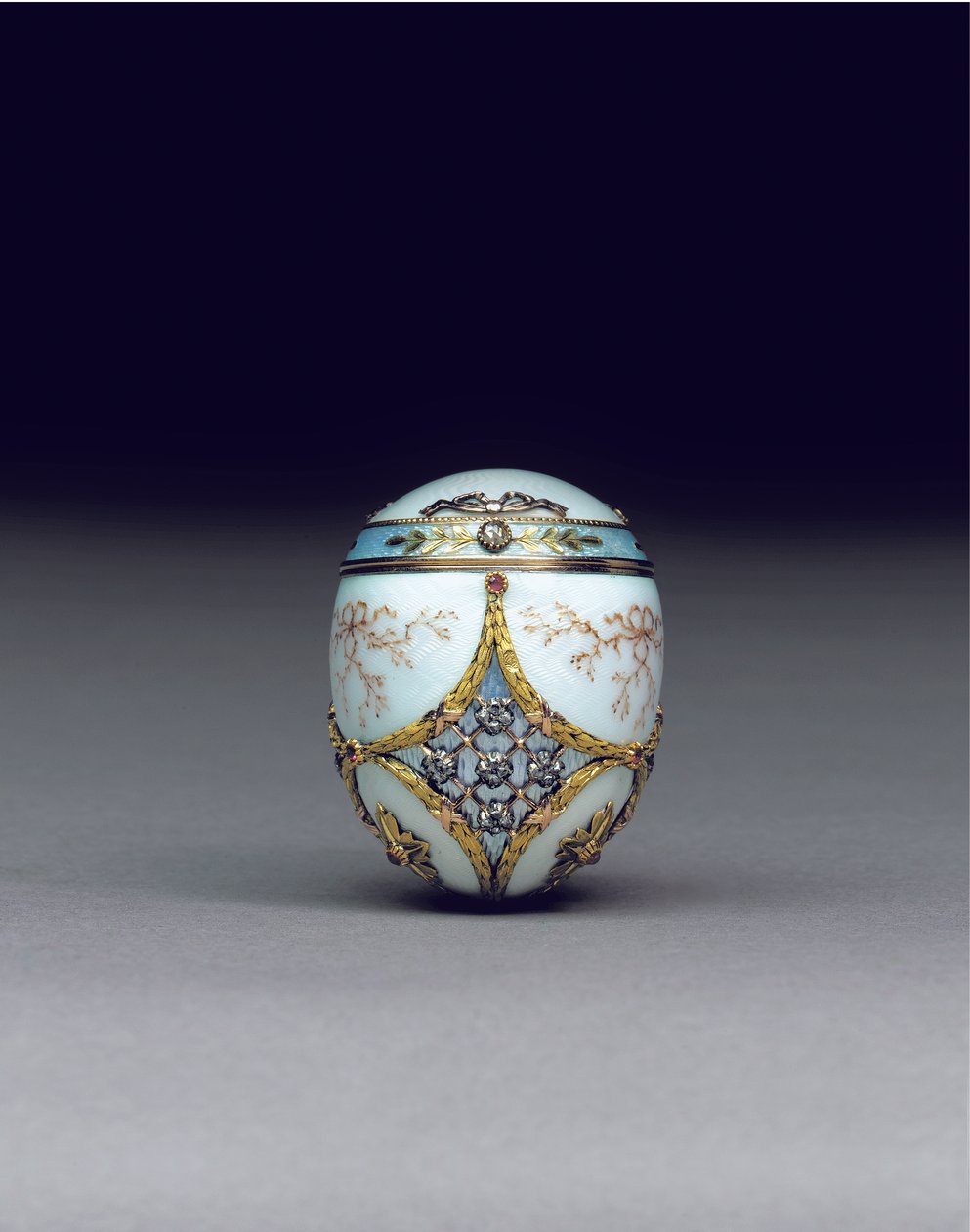 Rare bonbonnière en œuf bijouté bicolore, 1896-1908 - Carl Fabergé