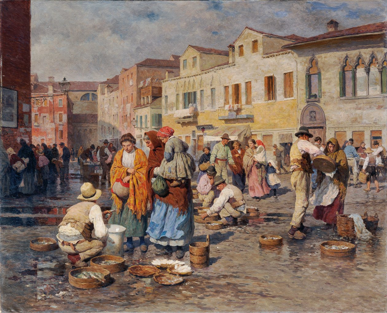 Marché aux poissons à Venise - Carl Feiertag