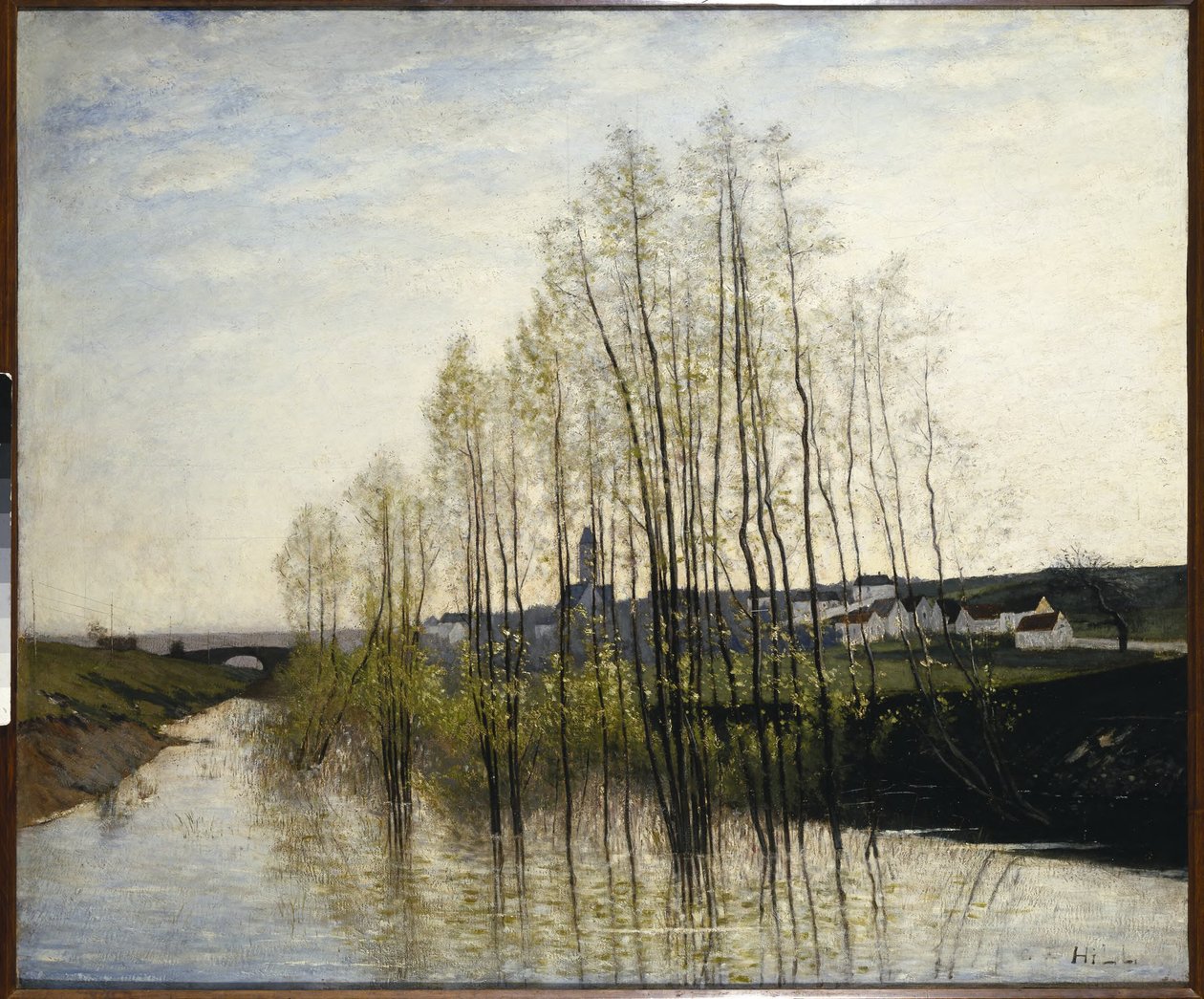 Paysage fluvial, Champagne - Carl Fredrik Hill