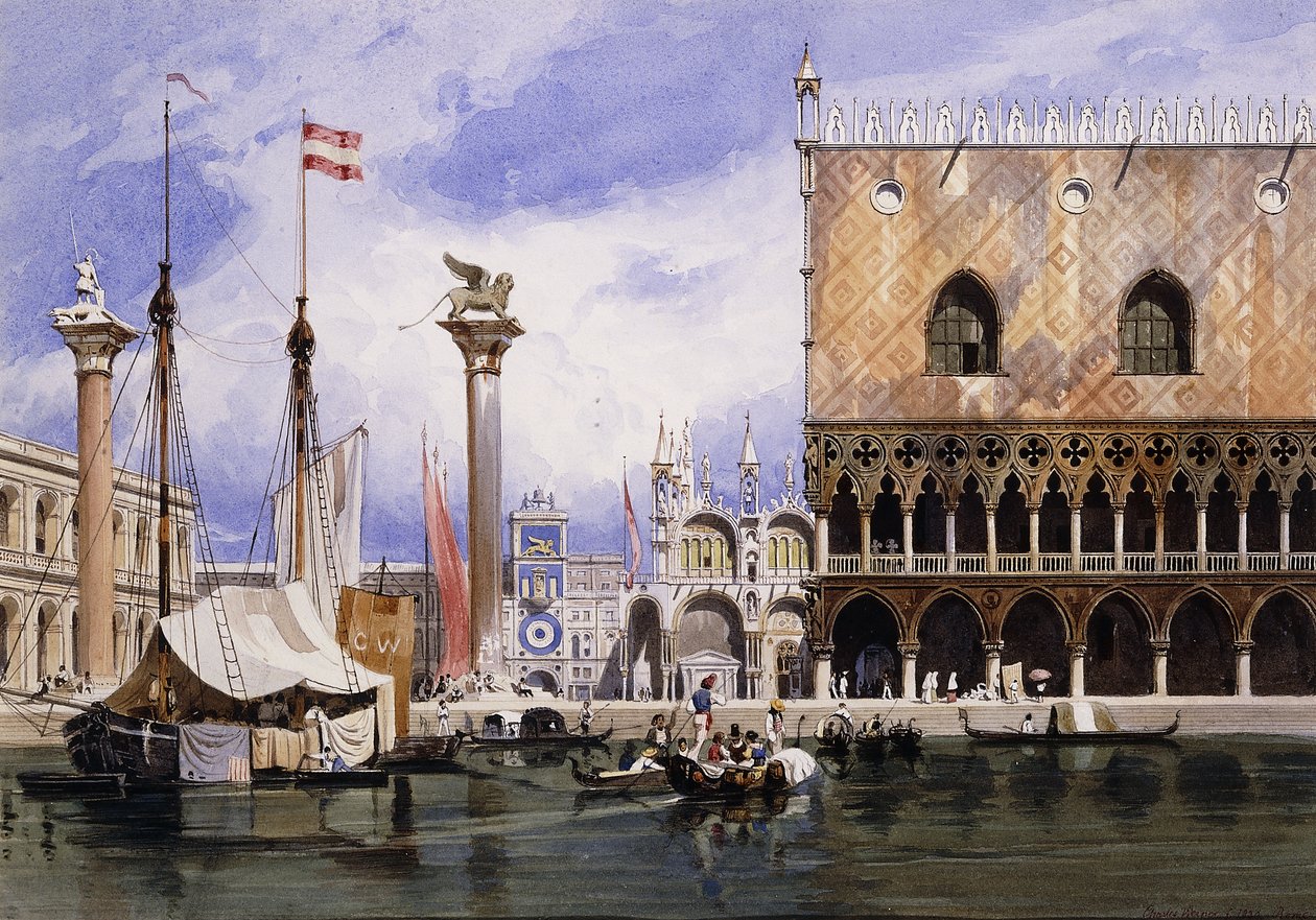 La Piazzetta di San Marco, Venise, 1839 - Carl Friedrich Heinrich Werner