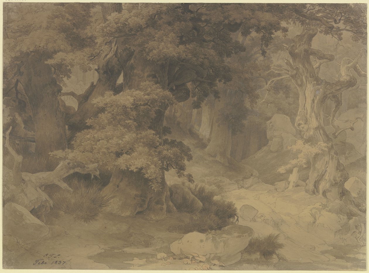 Forêt de chênes - Carl Friedrich Lessing