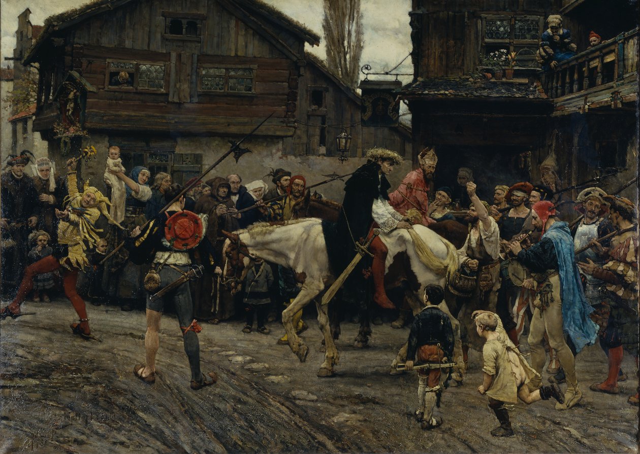 Entrée ignominieuse de Peder Sunnanvader et Maître Knut à Stockholm en 1526, 1879 - Carl Gustaf Hellqvist