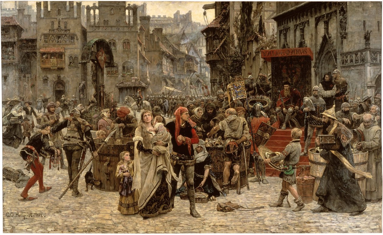 Suédois : Valdemar Atterdag demande une rançon pour Visby en 1361
 Valdemar Atterdag demande une rançon pour Visby, 1361 - Carl Gustaf Hellqvist