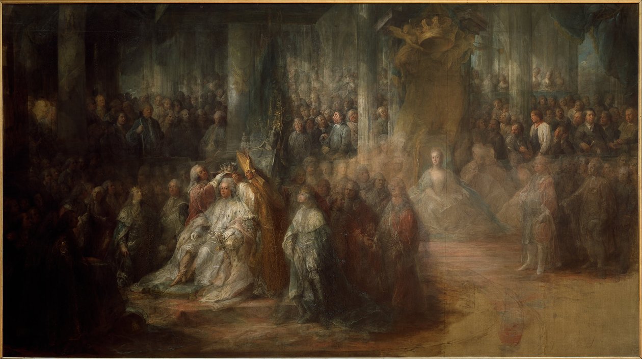 Suédois : couronnement de Gustav III. Inachevé
 Le couronnement du roi Gustave III de Suède. Inachevé - Carl Gustaf Pilo