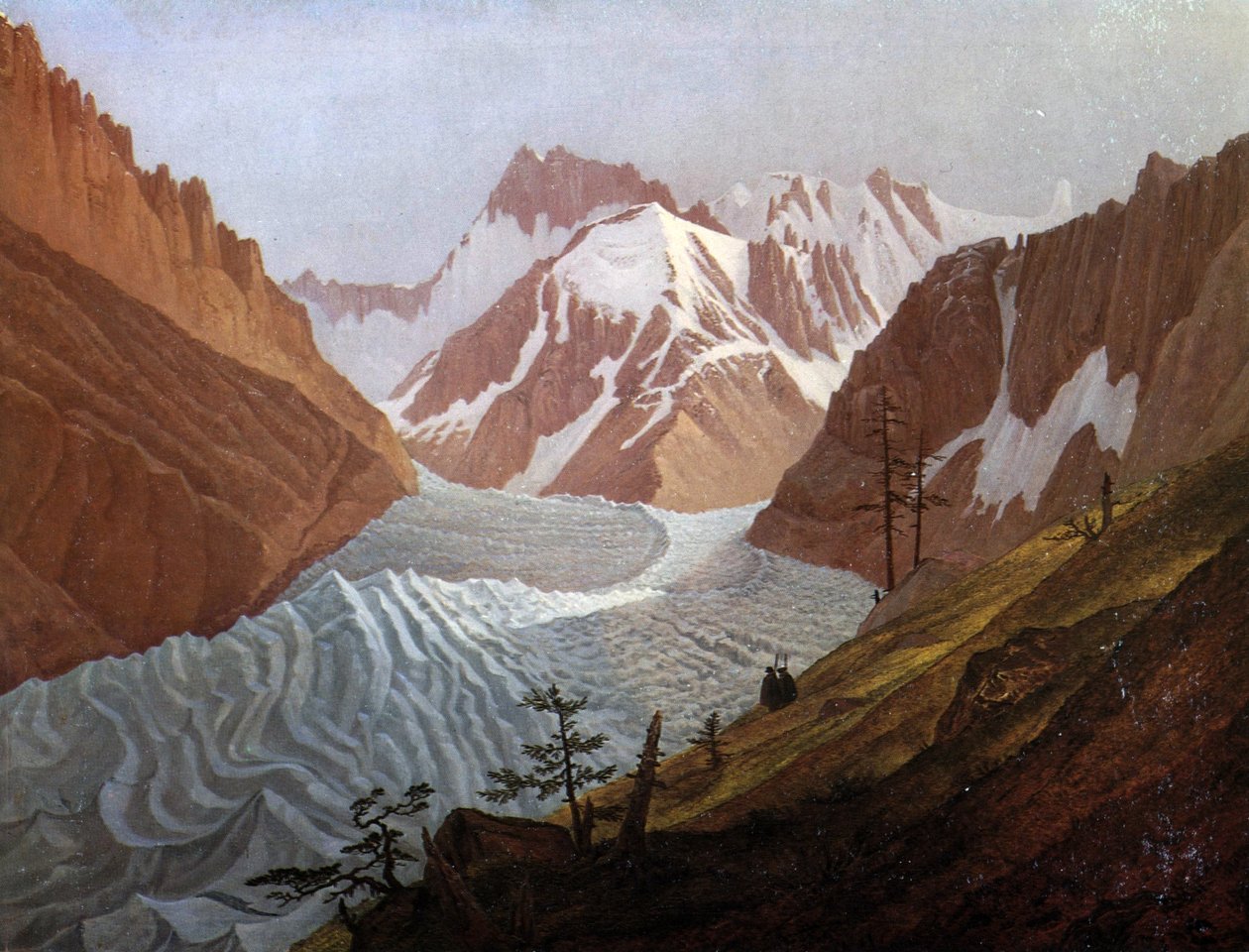 French : La mer de glace près de Chamonix - Carl Gustav Carus