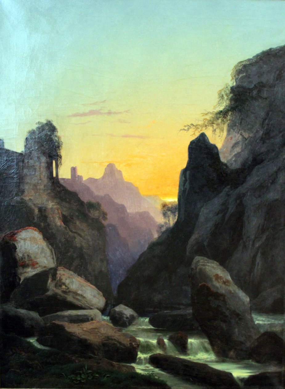 French : Schönau près de Teplice (Klamm bei Schönau) Schönau near Teplitz - Carl Gustav Carus