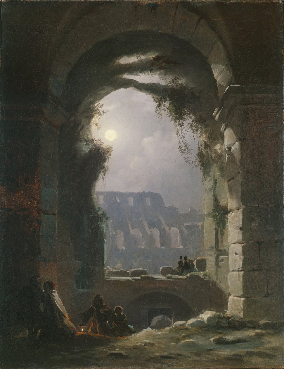 Le Colisée la nuit, début des années 1830 - Carl Gustav Carus