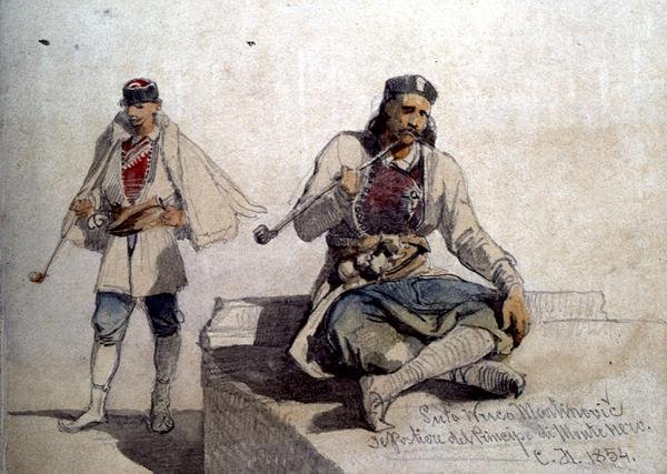 Étude de deux figures, toutes deux fumant des pipes - Carl Haag