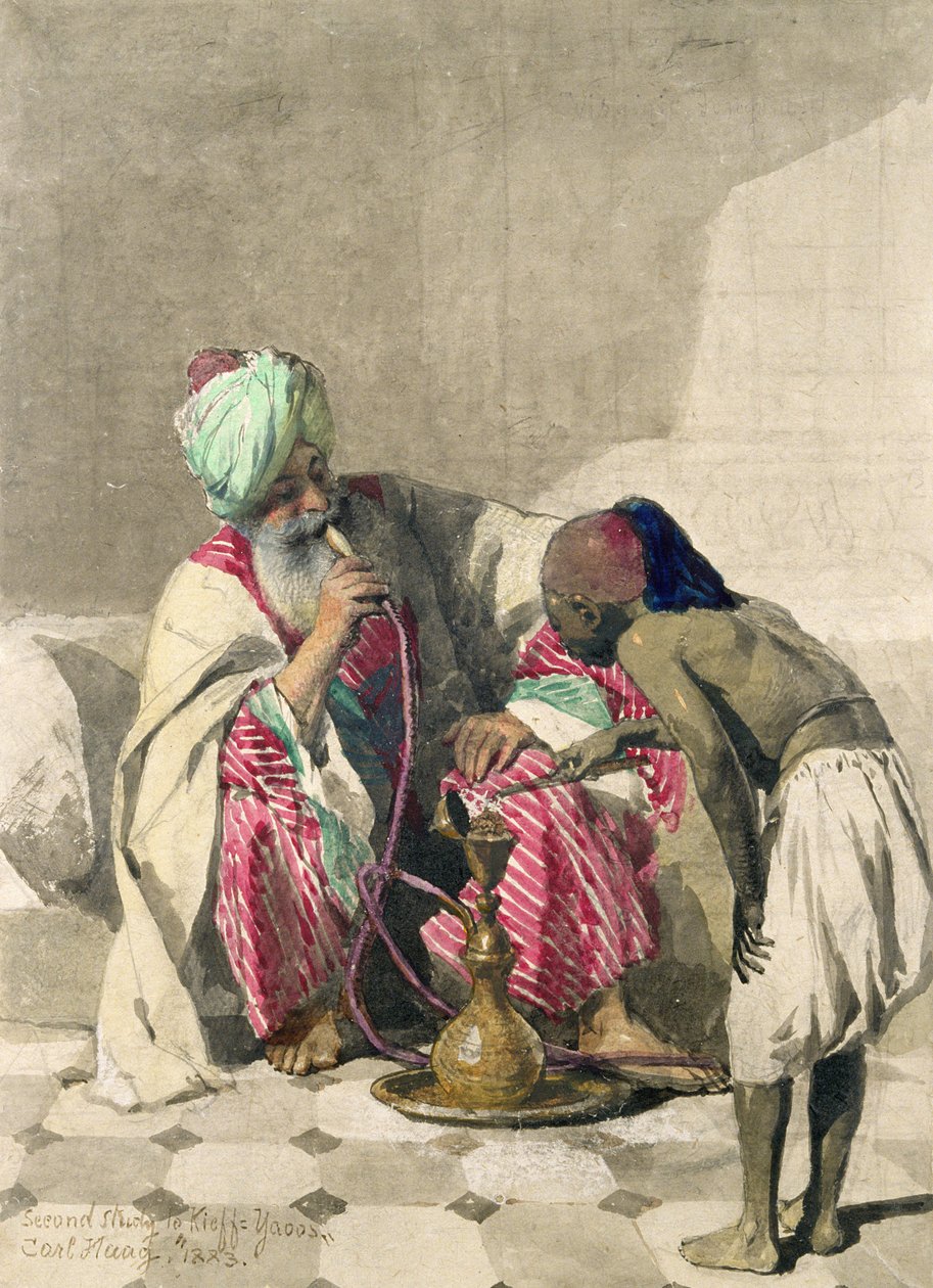 Le fumeur de Nargileh et son esclave - Carl Haag