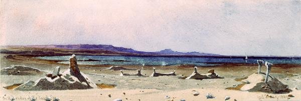 Tombes dans le désert de pèlerins de La Mecque, près de la mer Rouge - Carl Haag