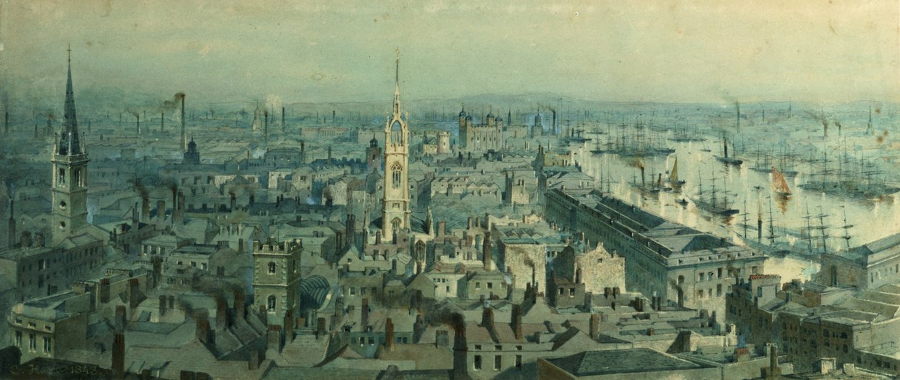 Vue de Londres depuis le Monument regardant vers l