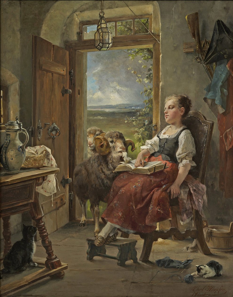 Carl Herpfer - Paysanne endormie - Carl Herpfer