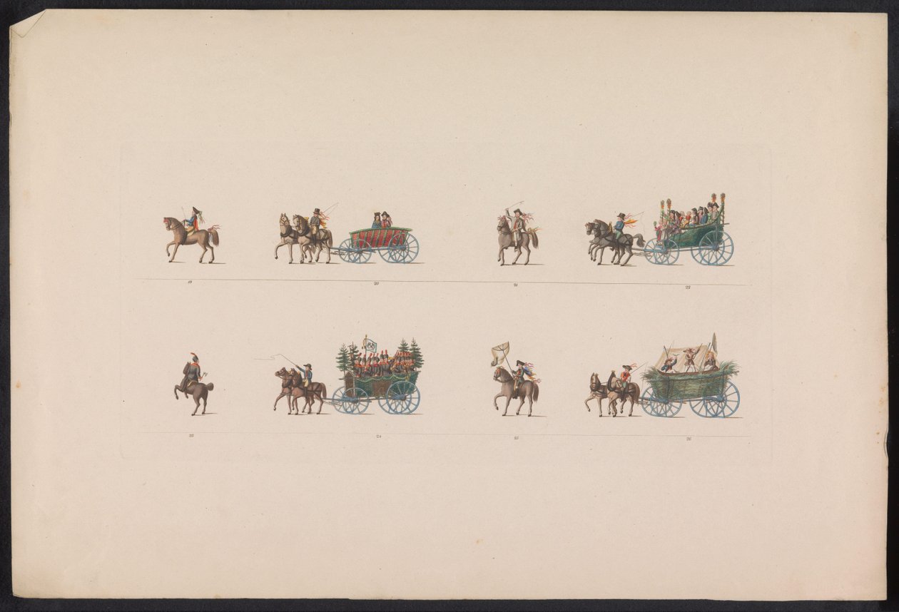 Défilé lors du mariage de la princesse Sophie, 1842 (plaque 3) - Carl Hess