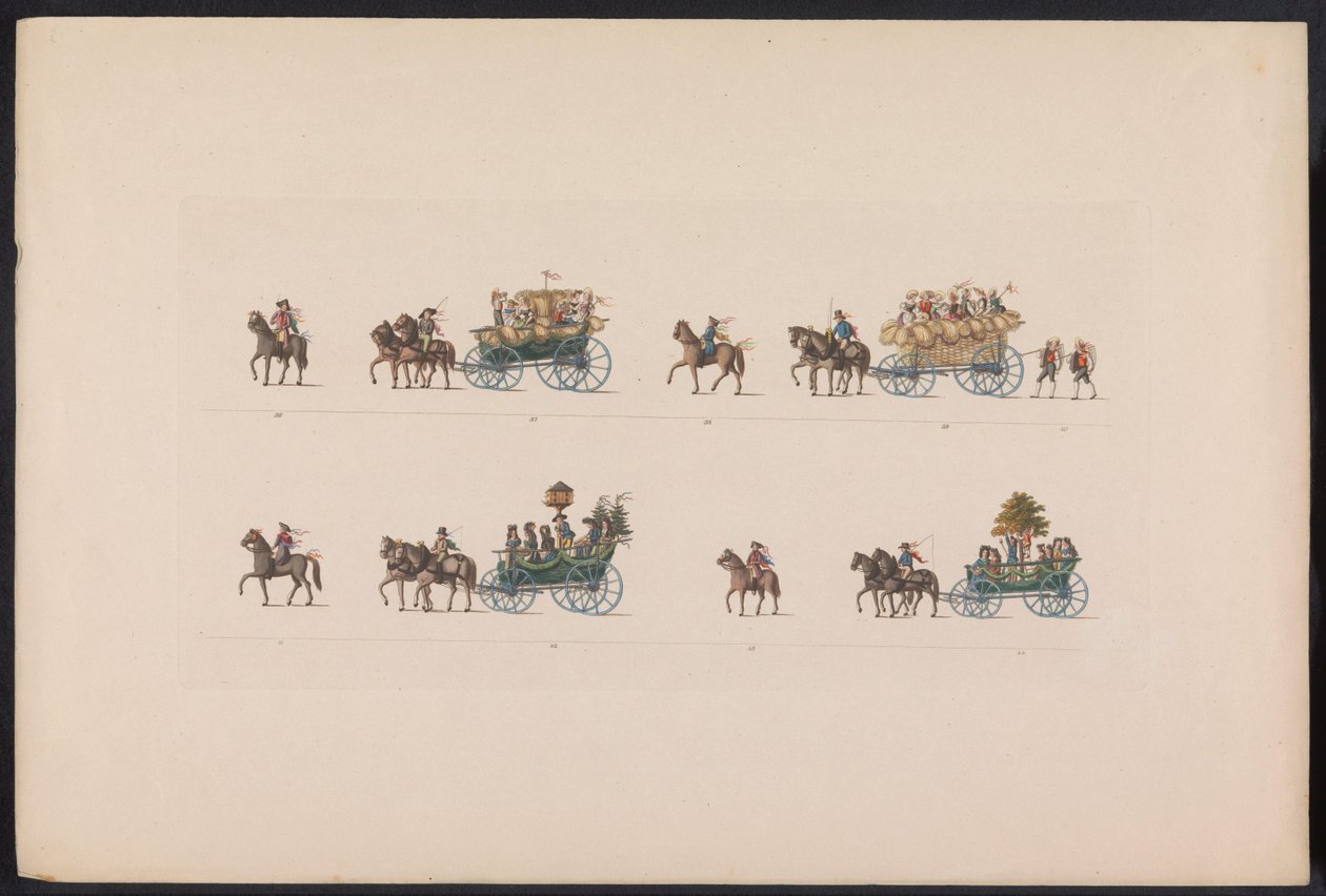 Défilé lors du mariage de la princesse Sophie, 1842 (plaque 5) - Carl Hess