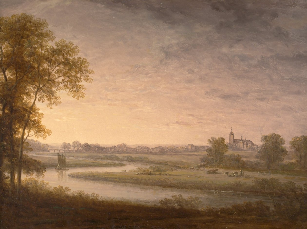 Vaste paysage avec Västerås en arrière-plan - Carl Johan Fahlcrantz
