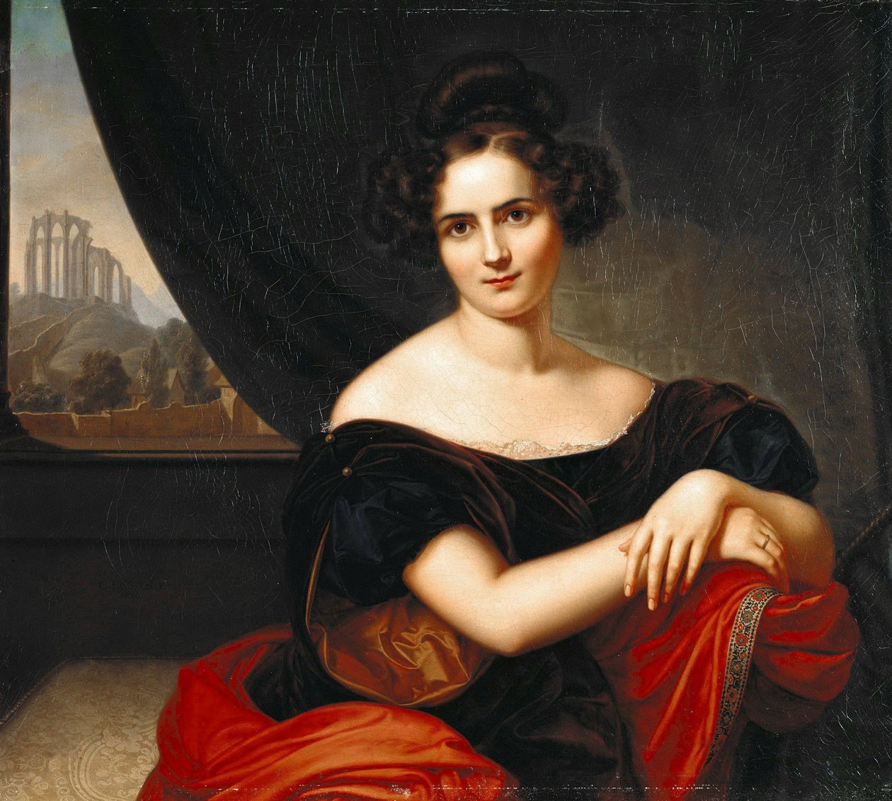 French : Portrait de Mme Gedike Portrait of Mrs. Gedicke - Carl Joseph Begas
