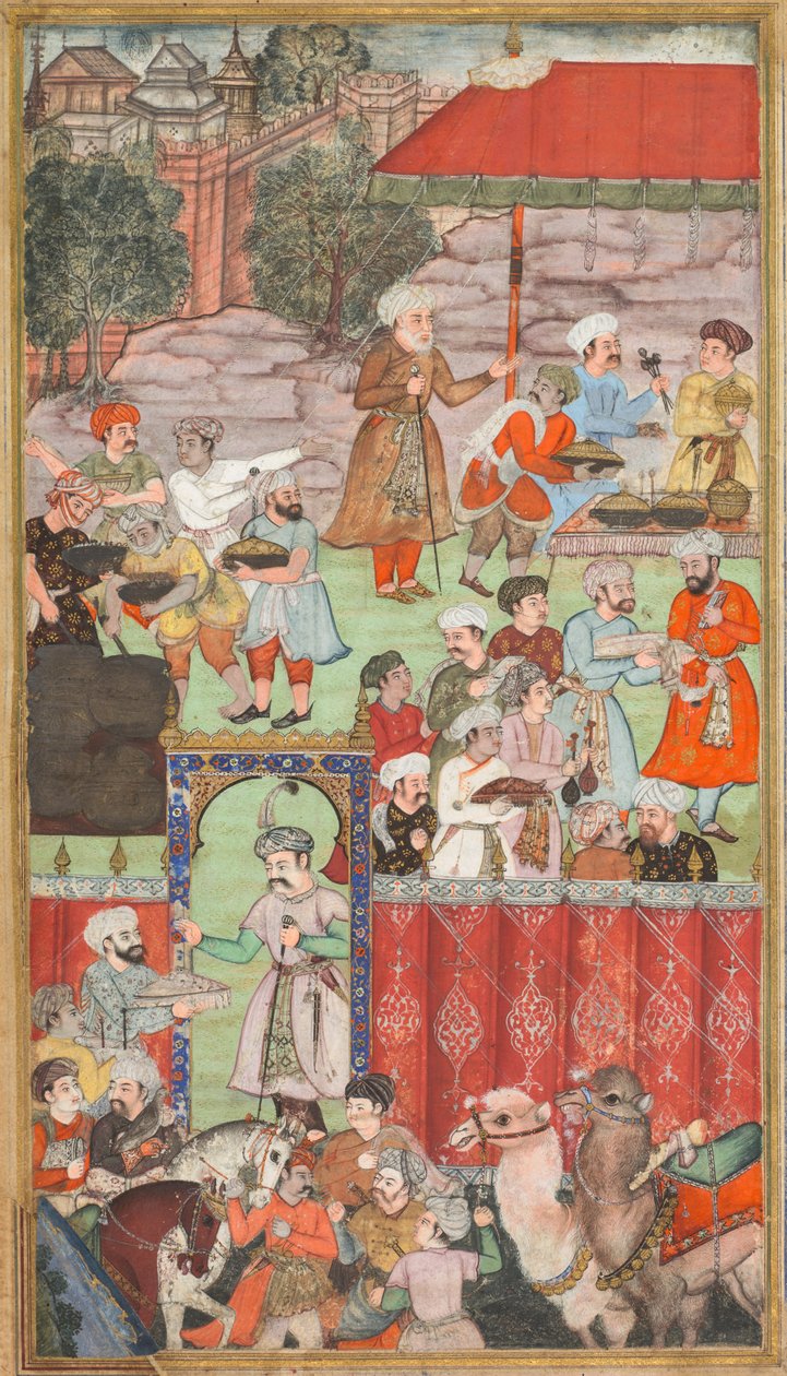 Un festin pour Babur organisé par son demi-frère Jahangir Mirza à Ghazni en mai 1505, d