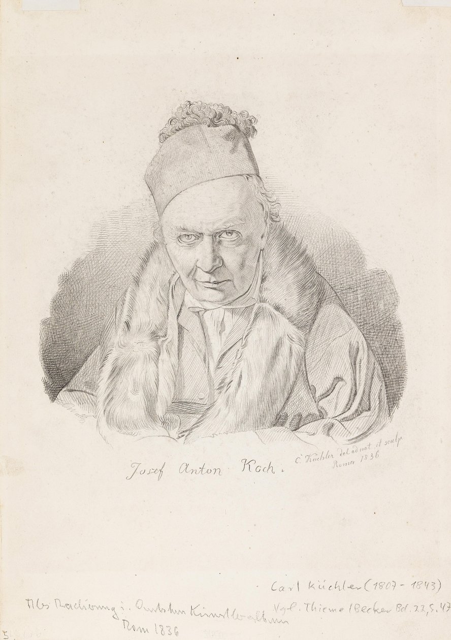 Portrait du peintre Joseph Anton Koch 1768-1839, 1836 - Carl Küchler
