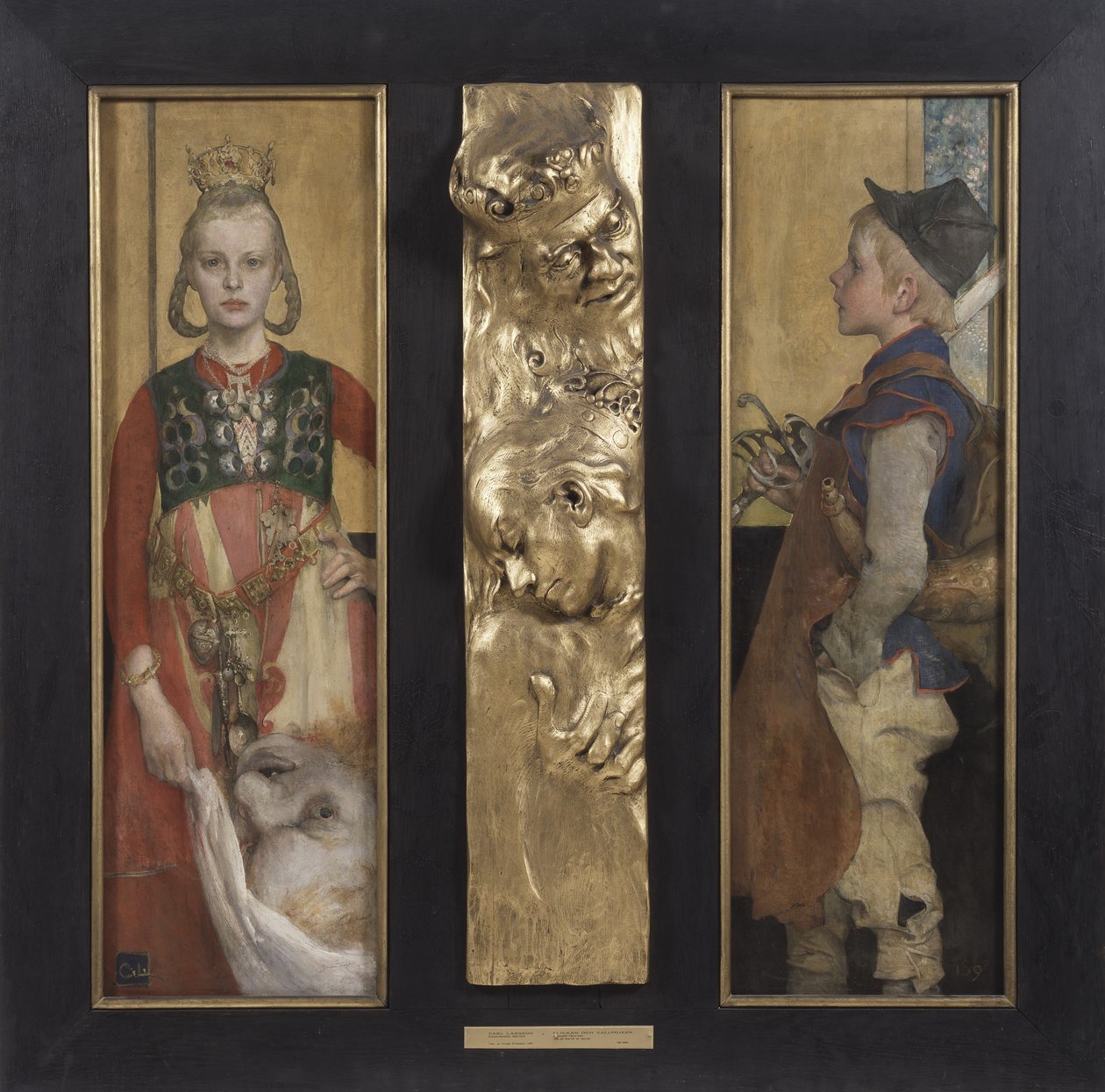 Un conte de fées suédois, diptyque avec panneau en relief et cadre, 1897 - Carl Larsson