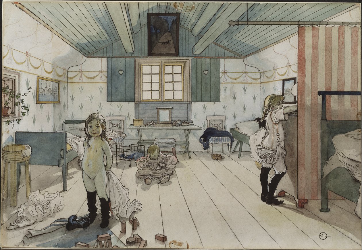 Chambre de petites filles - Carl Larsson