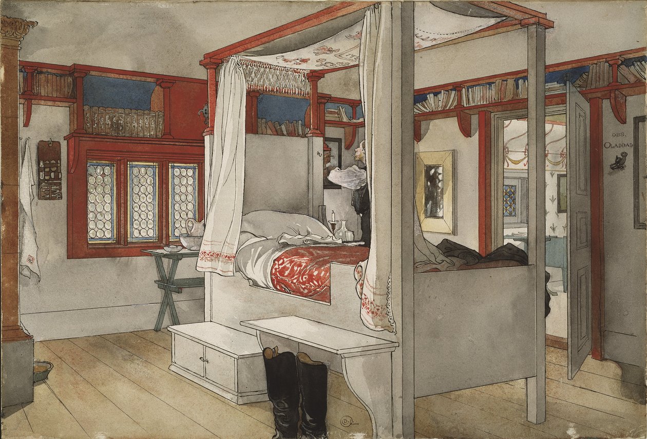 La chambre de papa, de la série A Home, c.1895 - Carl Larsson