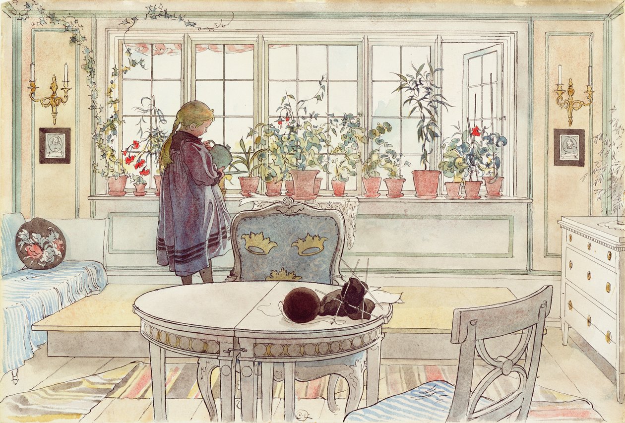 Fleurs sur le rebord de la fenêtre, de la série 