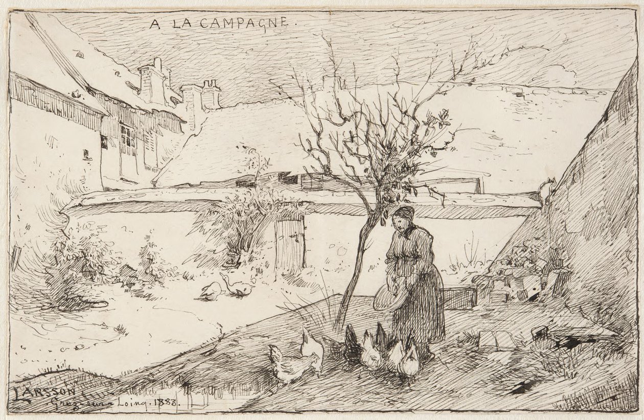 Ferme française - Carl Larsson