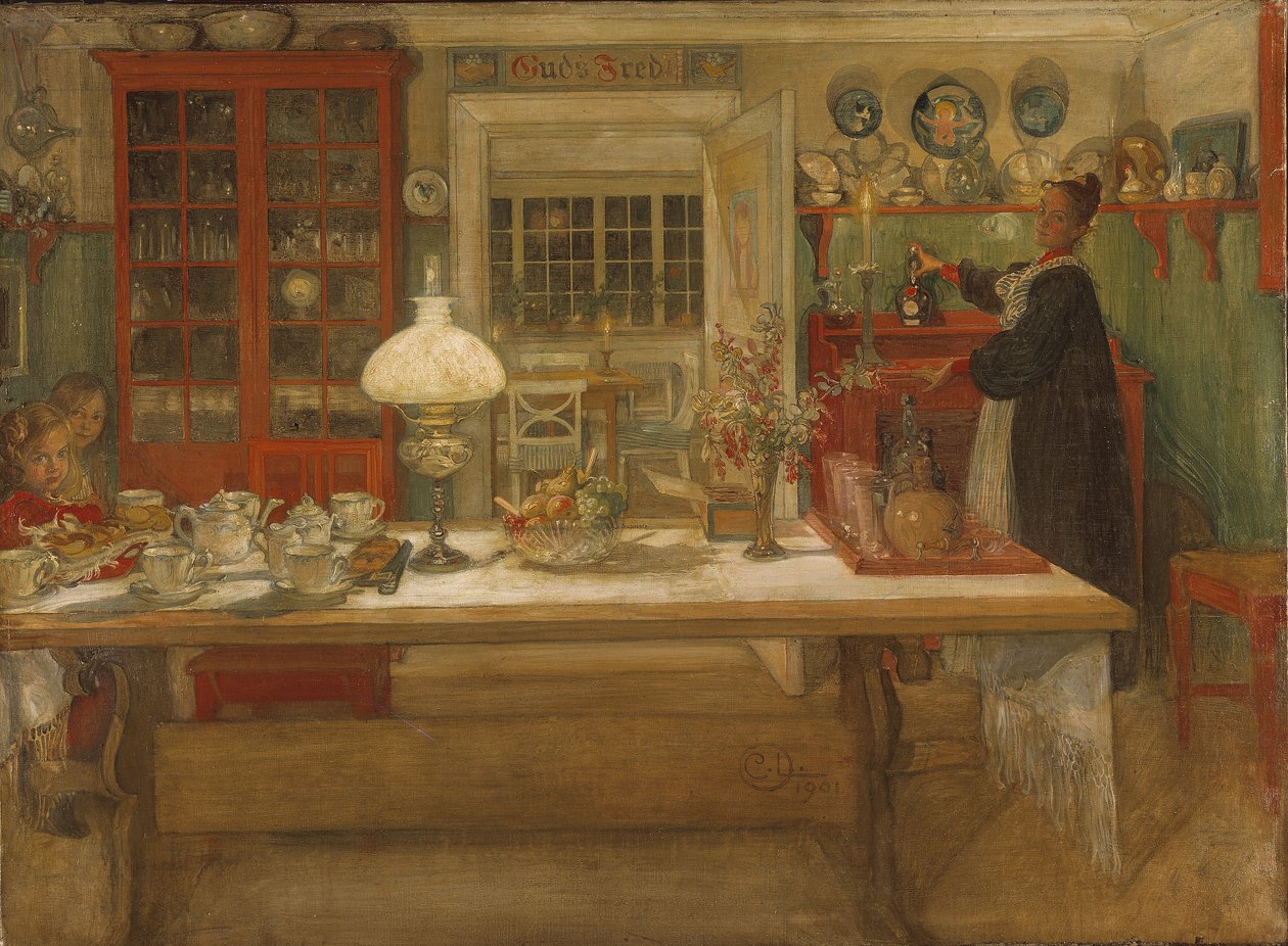 Se Préparer pour un Jeu - Carl Larsson