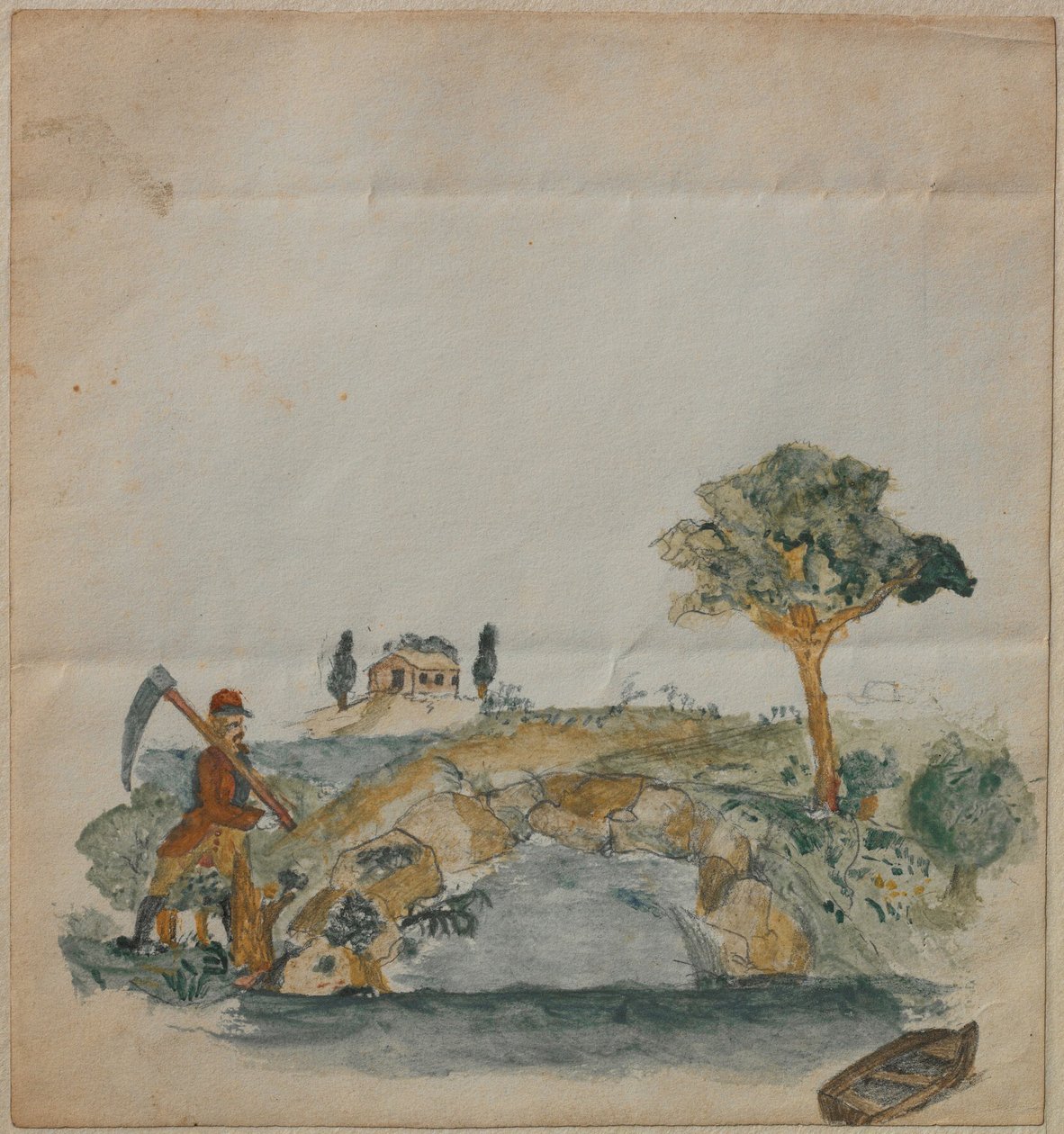 Paysage avec un lac - Carl Larsson