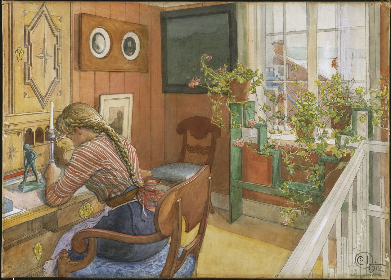 Rédaction de lettres - Carl Larsson