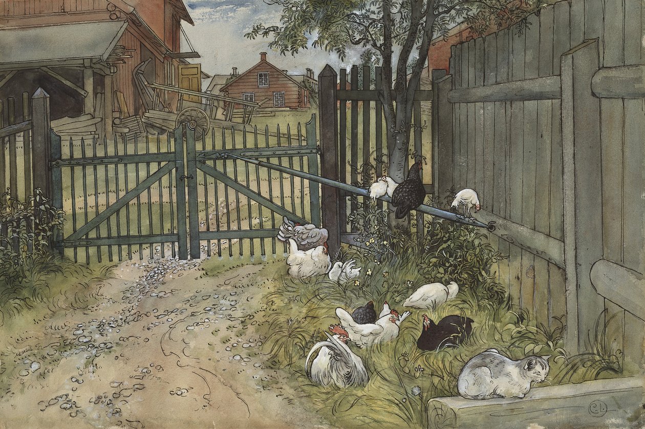 La porte, de la série A Home, c.1895 - Carl Larsson