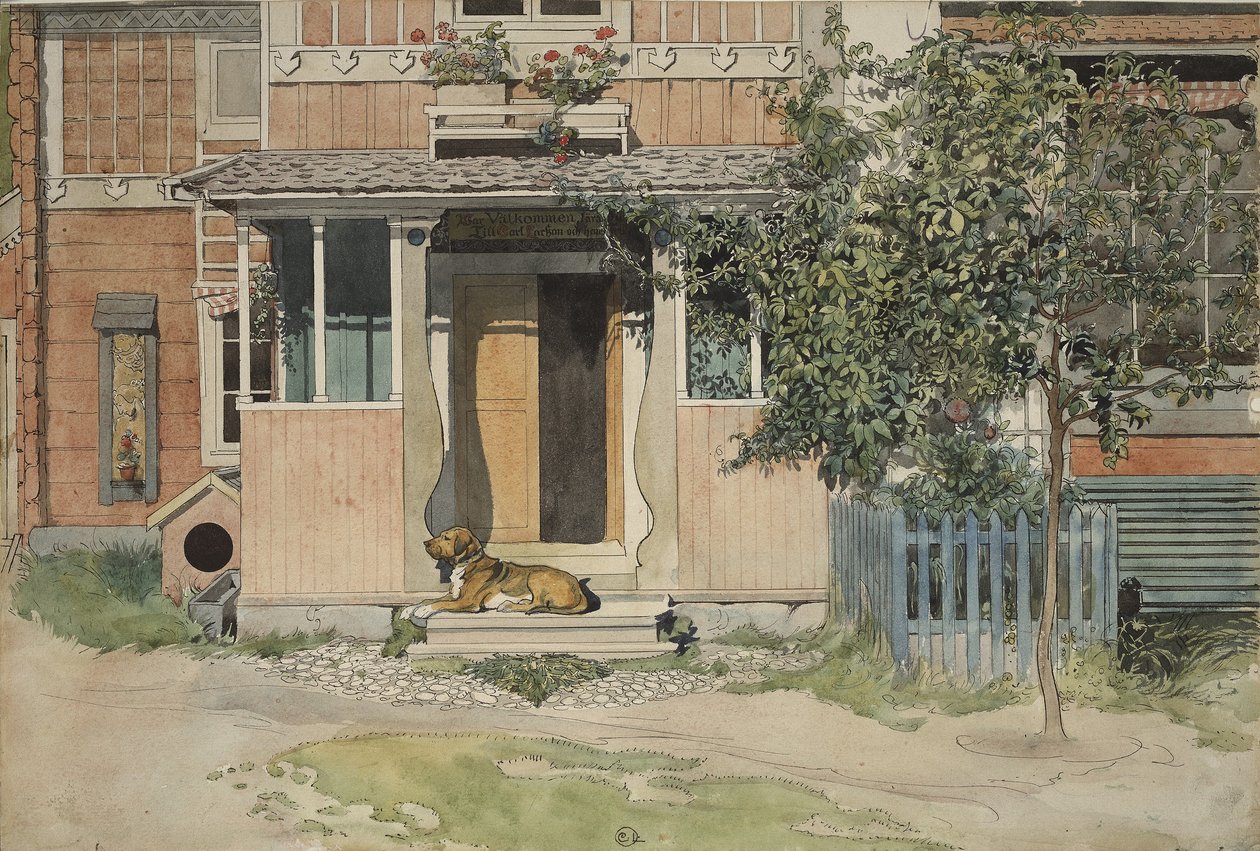 La véranda, de la série A Home, c.1895 - Carl Larsson